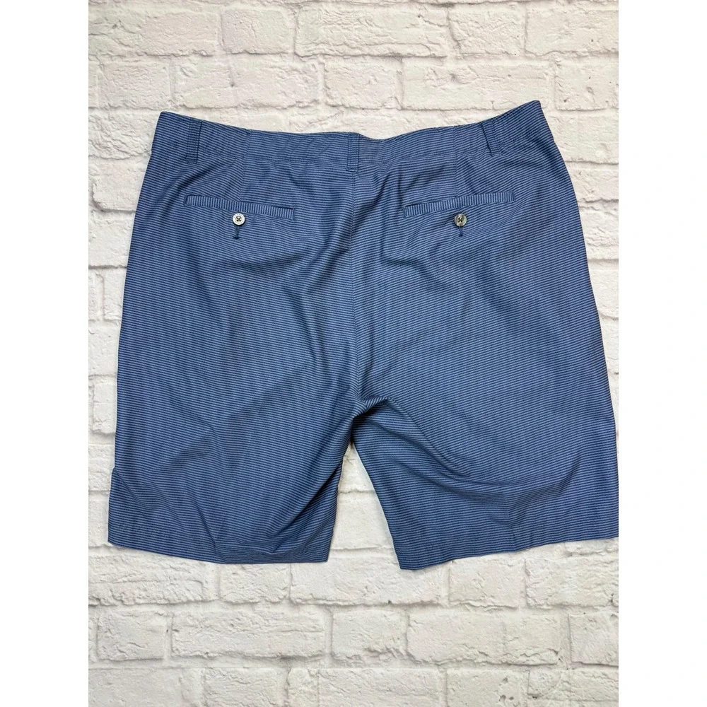 Pebble Beach‎ Mens Blue Striped Performance Golf Shorts Size 40 Stretch